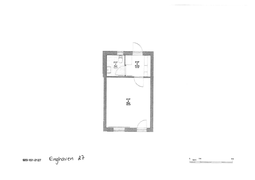 2D floor plan of an apartment featuring a living room, bathroom, and entrance area.