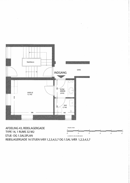 2D floor plan of an apartment showing one room, a bathroom, and an entrance with kitchen facilities, with a total calculated area of 18.6 square meters.