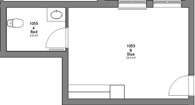 2D floorplan showing a bathroom and a living room, with a total area of 25.2 square meters.